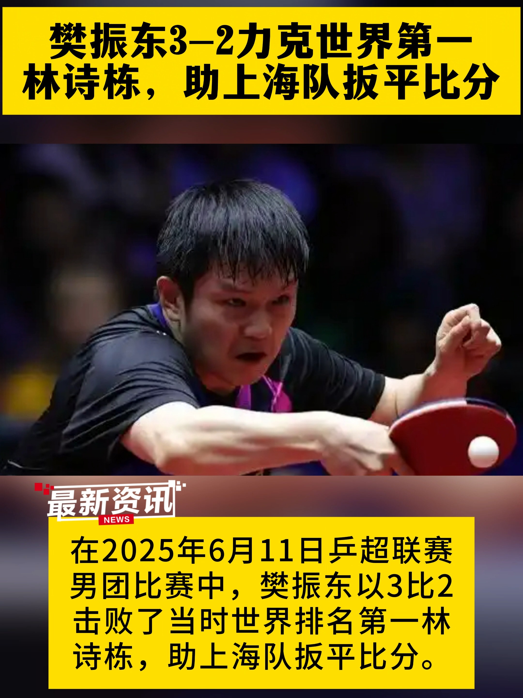 比利时乒乓球队轻取波兰乒乓球队，樊振东打破历史纪录